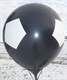 Ø FUSSBALL SP03 120cm - SCHWARZ, 5seitig - 1farbig  bedruckt MR350-51 Riesenballon,  Ballonstutzen unten