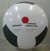 FUSSBALL Ballons mit Ø50cm - 80cm -100cm - 120cm - 165cm -210cm  Durchmesser, Aufdruck mit FUSSBALL SP03 in schwarz, 5seitig 1farbig bedruckt, BallonStutzen unten.