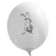 Ei mit Motiv02 Kücken mit Osterei Ø 100cm WEISS Rieseneiballon XXL (Ovale-form)  Typ MRS320