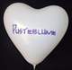 Herzballon 32cm breit Standard 1-2seitig 1farbig bedruckt - Ballonfarbe nach Auswahl mit Ihrem Wunschaufdruck, Typ H032T, Stutzen unten.
