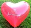 latex-heart ~32cm wide, standard design ballon Type WH032T-11, colour red