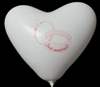 Herzballon  32cm breit - ROSA mit Ihrem Wunschaufdruck, 1seitig 2farbig bedruckt, Typ H032T-12, Stutzen unten