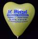 Herzballon  32cm breit - GELB mit Ihrem Wunschaufdruck, 2seitig 1farbig bedruckt, Typ H032T-21, Stutzen unten