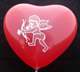 Herzballon  32cm breit - GRÜN mit Ihrem Wunschaufdruck, 2seitig 2farbig bedruckt, Typ H032T-22, Stutzen unten