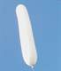 Z060 60cm Riesenzeppelin   WEISS, TYP S Ballonlänge ~60cm Ø15cm, unbedruckt